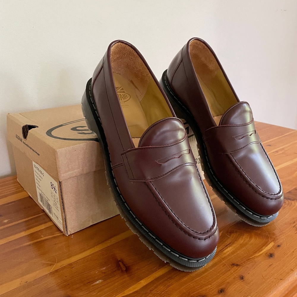 Solovair Classics Penny Loafers, Oxblood, Men's 8.5UK,9.5US Made in England